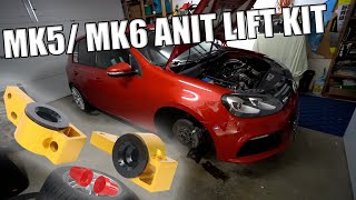 Installing the Whiteline Anti Lift Kit on my MK6 GTD  POV Drive [upl. by Ocimad]