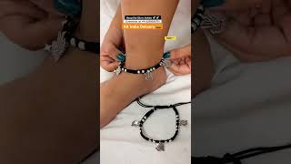 New Designer Beautiful Silver anklet 🕊️ with maximum discount ytshorts anklets silveranklet [upl. by Tyne]