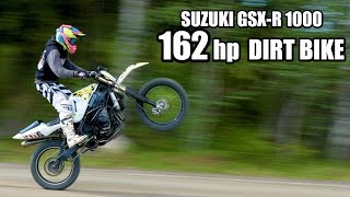 SUZUKI GSXR Dirt Bike 1000cc  OFF ROAD test ride [upl. by Charisse]