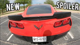 I Got A NEW Z06 STAGE 2 REAR SPOILER For The C7 Corvette [upl. by Ecadnac]