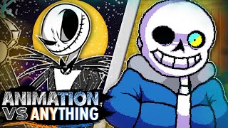 Jack Skellington vs Sans  Rap Battle ANIMATION VS ANYTHING [upl. by Esinereb]