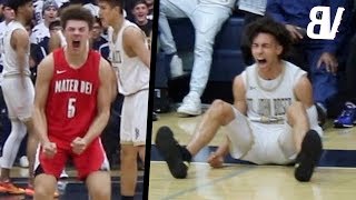 EPIC RIVALRY GAME Mater Dei VS St John Bosco CLOSE GAME Goes To Final Seconds Crowd STORMS COURT [upl. by Ecinev651]