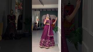 Stitched lehenga unstitched blouse vichitra silk fabric price 2350 whatsapp 9550798545 viralvideo [upl. by Leffen]