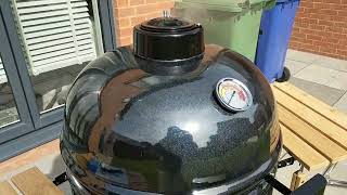 Unboxing ALDI Gardenline Kamado Ceramic Egg BBQ 日式疍型陶瓷燒烤爐開箱 [upl. by Litnahc]