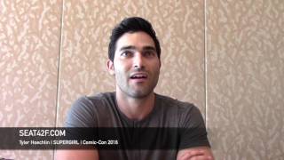 Tyler Hoechlin SUPERGIRL Interview Comic Con 2016 [upl. by Ylhsa]