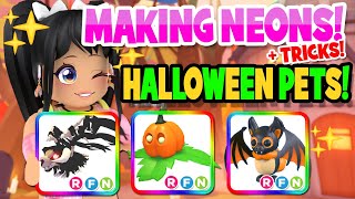 MAKING NEON HALLOWEEN PETS WEEK 1 in Adopt Me roblox [upl. by Philip]