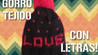 Gorro de lana con letras  LOVE  valentines day [upl. by Ian]