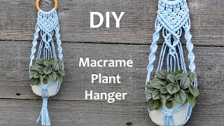 DIY Macrame Plant Hanger  Macrame Plant Hanger Tutorial  Macrame Wall Hanging Tutorial [upl. by Eelitan]