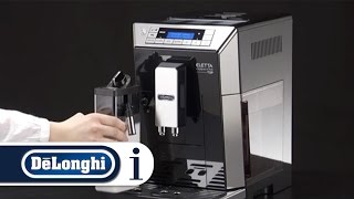 How to fill and attach the milk container on your DeLonghi Eletta Cappuccino ECAM 45760 [upl. by Tybalt]