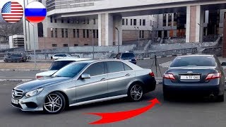 Automated 90 degrees Parking on Mercedes E Class  Perpendicular Parking  Active Parking Assist [upl. by Aicrag]