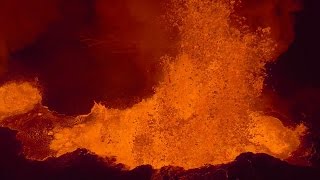 Drone Footage of Iceland Volcano Eruption [upl. by Ecitnerp]