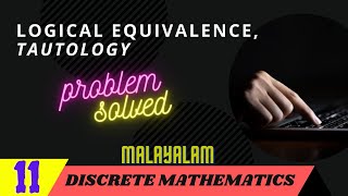 Logical Equivalence  Tautology  Problem Solved Using Truth Table  Malayalam [upl. by Ullund]