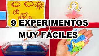 9 EXPERIMENTOS CASEROS MUY FÁCILES DE HACER [upl. by Engeddi]