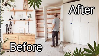 CREATING A COZY HOME  building closet  homemaking vlog  room makeover home improvement [upl. by Flieger169]