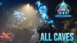 ALL cave locations in ARK Survival Ascended ASA [upl. by Adore405]