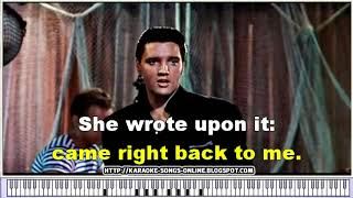 Elvis Presley  Return to sender Karaoke version  lyrics piano [upl. by Orland]