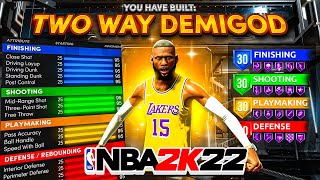 THIS 2WAY SLASHING PLAYMAKER BUILD IS THE BEST BUILD in NBA 2K22 DEMIGOD BUILD Best Build 2k22 [upl. by Afrikah]