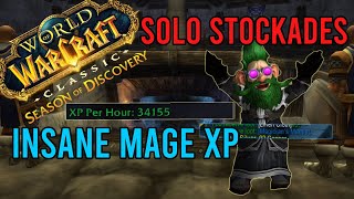 Mage Solo Stockades  WoW Season of Discovery  Insane Gold and XP  KallTorak Chaos Bolt NA [upl. by Bahr838]