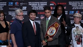 Manny Pacquiao vs Jessie Vargas Full Final Press Conference amp Face Off Video [upl. by Idnac]