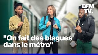 Trois humoristes testent leurs blagues dans le métro parisien avant de les faire en comedy club [upl. by Mages343]