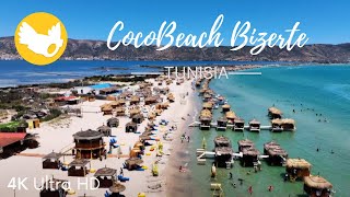 Drone Footage of Coco Beach Bizerte Tunisia beautiful Beach [upl. by Eenwat]