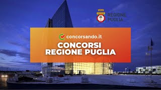 Concorsi Regione Puglia – 721 posti in arrivo [upl. by Ilahtan]