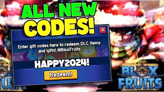 🎉NEW YEAR ALL WORKING CODES IN BLOX FRUITS JANUARY 2024  BLOX FRUITS CODES UPDATE [upl. by Chi920]