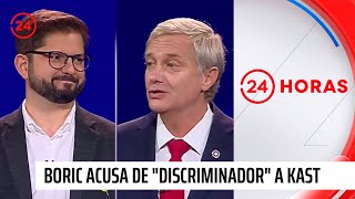 Gabriel Boric acusa de quotdiscriminadorquot a Kast citando su programa de Gobierno  24 Horas TVN Chile [upl. by Eimrej]