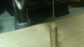 Drilling 132quot hole in extruder barrel [upl. by Ayotnahs]