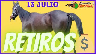 🏇🏇🏾RETIROS Caballos del SÁBADO 13 julio en el V Centenario🏇🏾💲79 millones💲en el poolpote💲 [upl. by Dan]