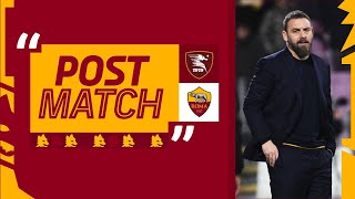 “Campo difficile ma sono tre punti che fanno bene”  DANIELE DE ROSSI AL TERMINE DI SALERNITANAROMA [upl. by Zigrang]