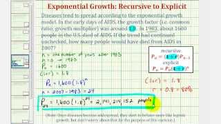 Ex Application  Find an Explicit Equation for Exponential Growth to Make a Prediction [upl. by Kale]