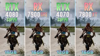 RTX 4080 SUPER vs RX 7900 GRE vs RTX 4070 SUPER vs RX 7800 XT  Tested in 12 Games [upl. by Ttihw]