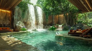 Luxury Resort Bedroom Ambience with Waterfall  Healing with Waterfall Sounds Help You Sleep Better [upl. by Noed140]