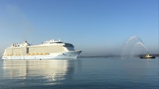 Anthem of the Seas  Grand arrival in Southampton 15 April [upl. by Nivled]