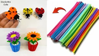 2 Easy and Fun Chenille Wire Craft Projects [upl. by Manya]