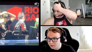 TYLER1S REACTION ON FAKER HEADBUTTING A WALL AFTER LOSING  THEBAUSFFS BACKDOOR  LOL MOMENTS [upl. by Kruse384]