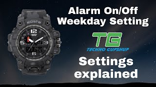 How to Turn offon Alarm \ Weekday Setting \ Roadster Sports Watch \ Simple explanation [upl. by Ssilb221]