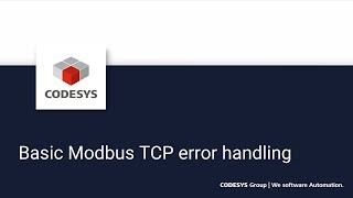 Basic Modbus TCP error handling [upl. by Rednirah547]