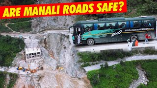 Current Road Status  Manali to Chandigarh by HRTC Himsuta Volvo bus  Himbus [upl. by Free]