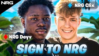 Deyy and Clix Sign to NRG Fortnite  Official Announcement Video [upl. by Isyak]