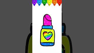 Lipstick With Rainbow Heart 💄🌈❤️ Drawing Colouring and Painting shorts art colouring drawing [upl. by Zeke]