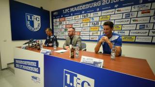 Pressekonferenz vor dem Spiel 1 FC Magdeburg – SC Fortuna Köln 11617 [upl. by Ikairik]