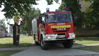 Einsatz während Feier VUKlemm in Wriezen  Einsatzfahrt HLF Wriezen zum Verkehrsunfall [upl. by Andres]