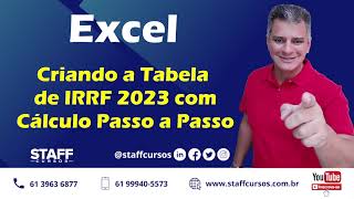 Excel  Criando Tabela do Imposto de Renda 2023 com Análise do Desconto Simplificado Passo a Passo [upl. by Arliene]