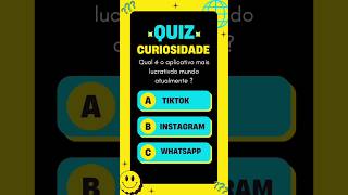 Sabia que o TikTok é o app mais lucrativo do mundo em 2024 😮💸 quiz quizcuriosidades tiktokviral [upl. by Atkins]