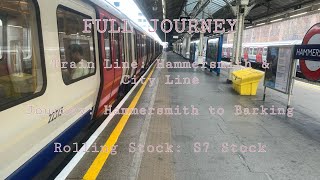 Hammersmith amp City Line from Hammersmith to Barking Full Journey [upl. by Nylyaj]