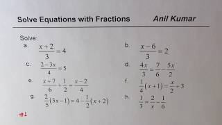 Strategies to Solve Multi Step Linear Equations with Fractions [upl. by Stover399]