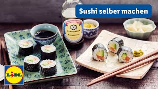 Sushi selber machen  35 Minuten  Lidl Kochen [upl. by Baal]