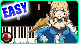 FULL Hangyakusei Million Arthur 2nd Season OP  ORESAMA  OPEN THE WORLDS  EASY Piano Tutorial [upl. by Breskin702]